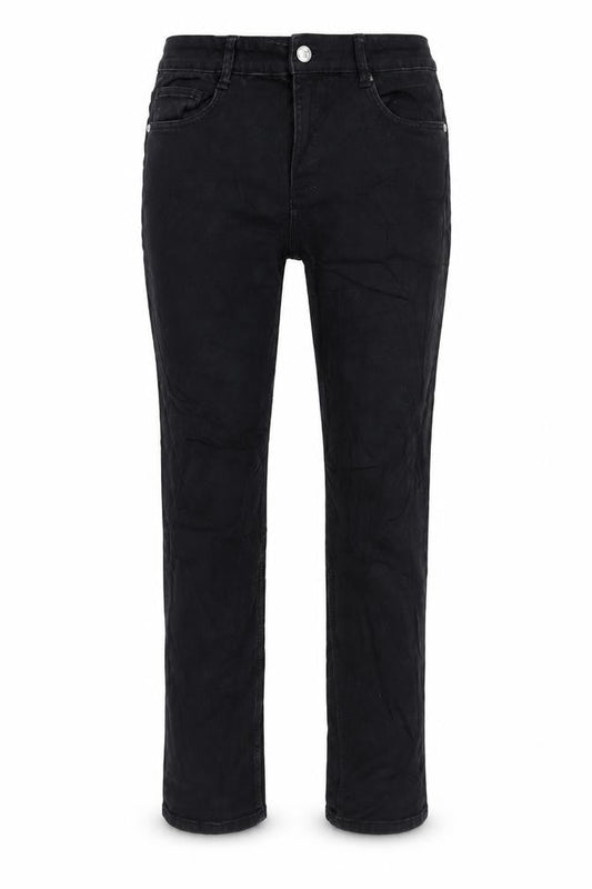 Zara Womens Black Cotton Blend Tapered Jeans Size 12 L28 in Regular Zip