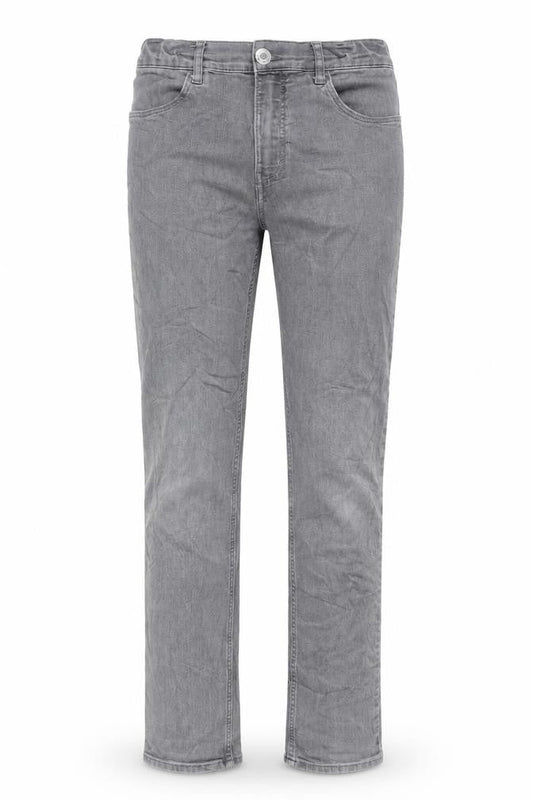 H&M Girls Grey Cotton Straight Jeans Size 13-14 Years L27.5 in Regular Zip