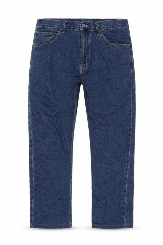 George Mens Blue Cotton Cropped Jeans Size 36 in L26 in Regular Zip