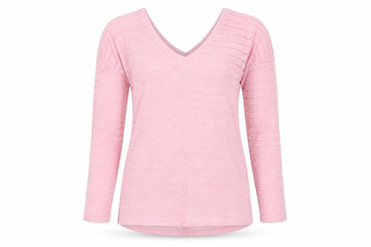 Next Womens Pink V-Neck Polyester Pullover Jumper Size 8