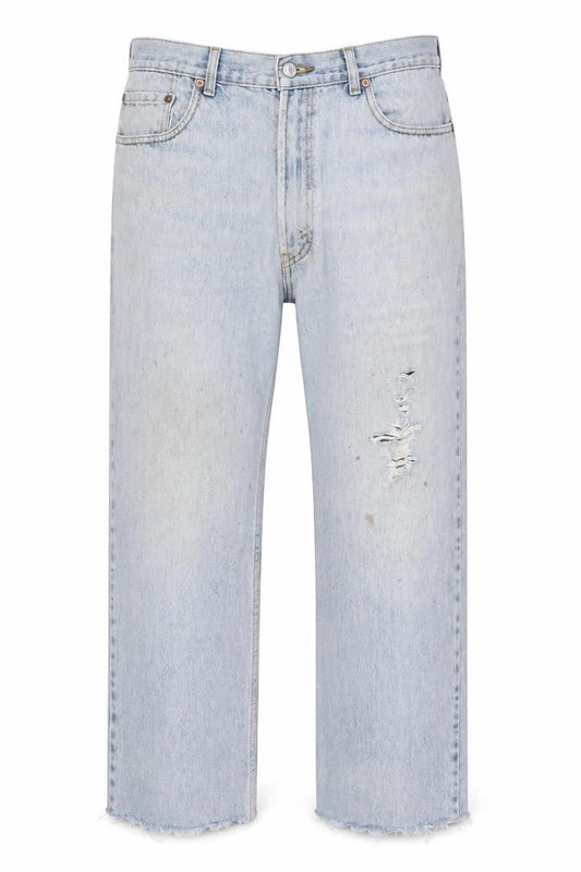 Levi's Mens Blue Cotton Straight Jeans Size 38 in L30 in Regular Zip