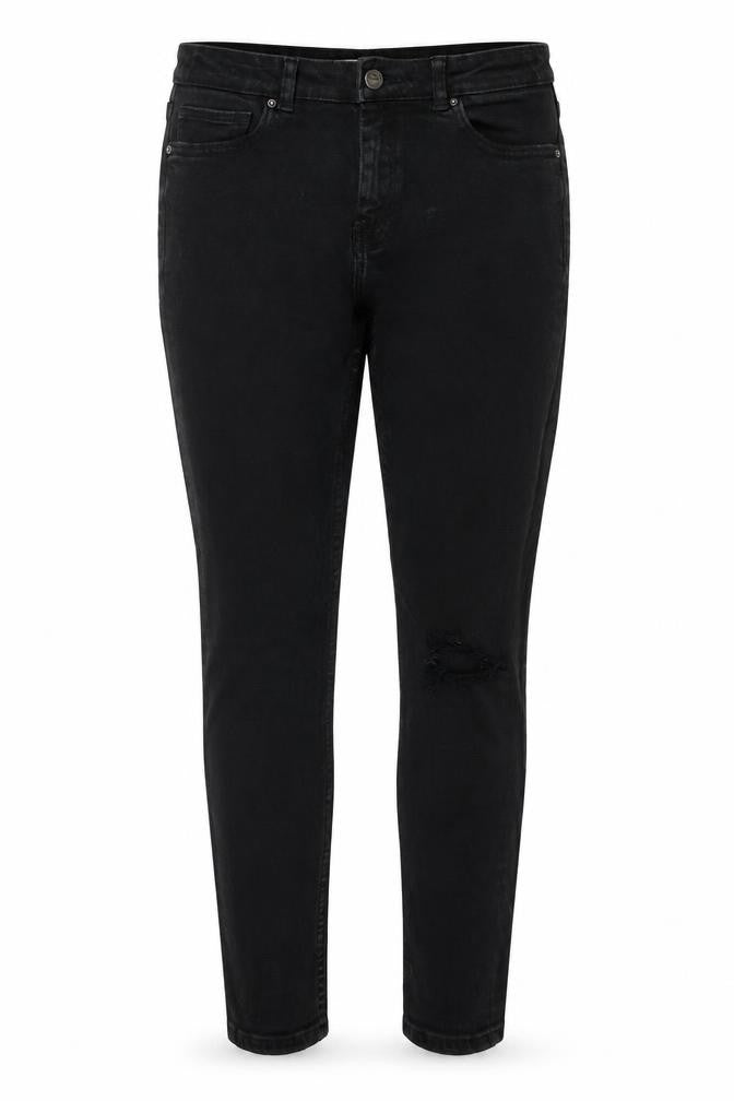 Denim & Co. Womens Black Cotton Skinny Jeans Size 12 L26 in Regular Zip