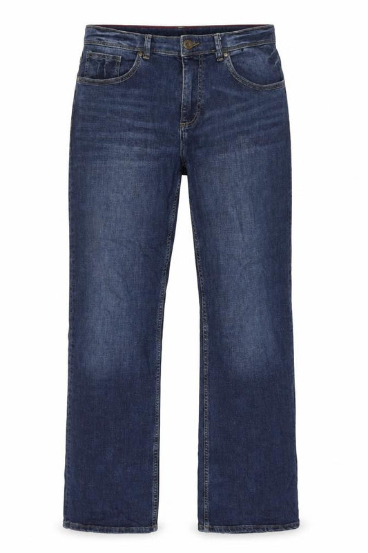 Denim 365 Womens Blue Cotton Straight Jeans Size 36 in L31 in Slim Zip