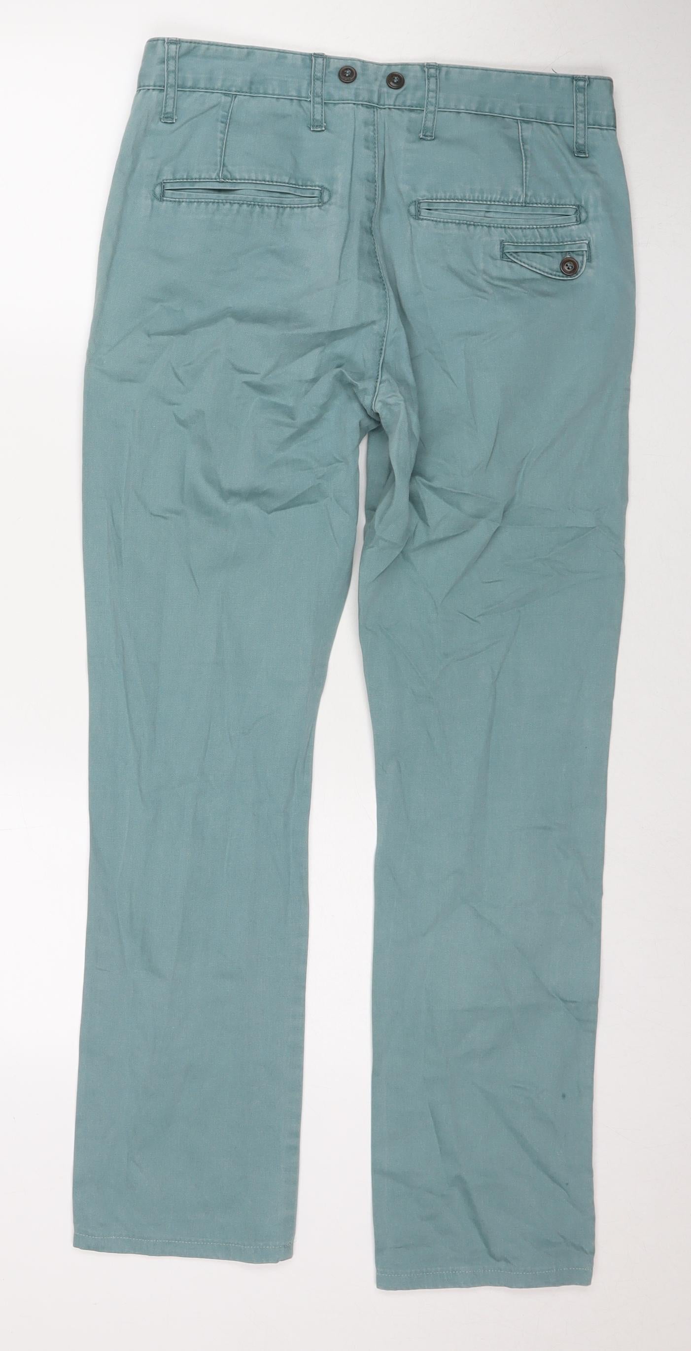 Solid Jeans Mens Blue Cotton Straight Jeans Size 32 in L31 in Regular