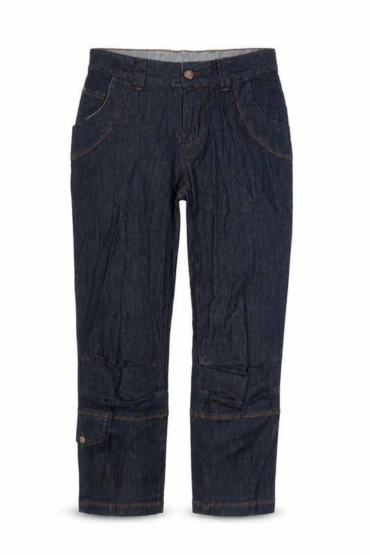 Lady Captain Womens Blue Cotton Straight Jeans Size 10 L24 in Regular Zip