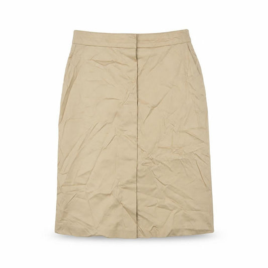 Betty Barclay Womens Beige Cotton A-Line Skirt Size 14 Zip