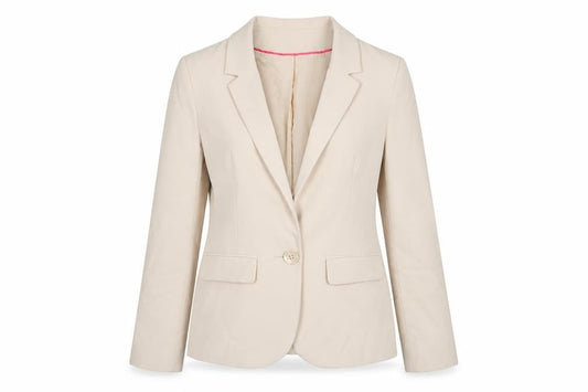 H&M Womens Beige Jacket Blazer Size 8 Button