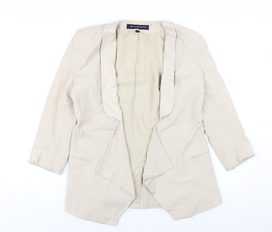 French Connection Womens Beige Jacket Blazer Size 8