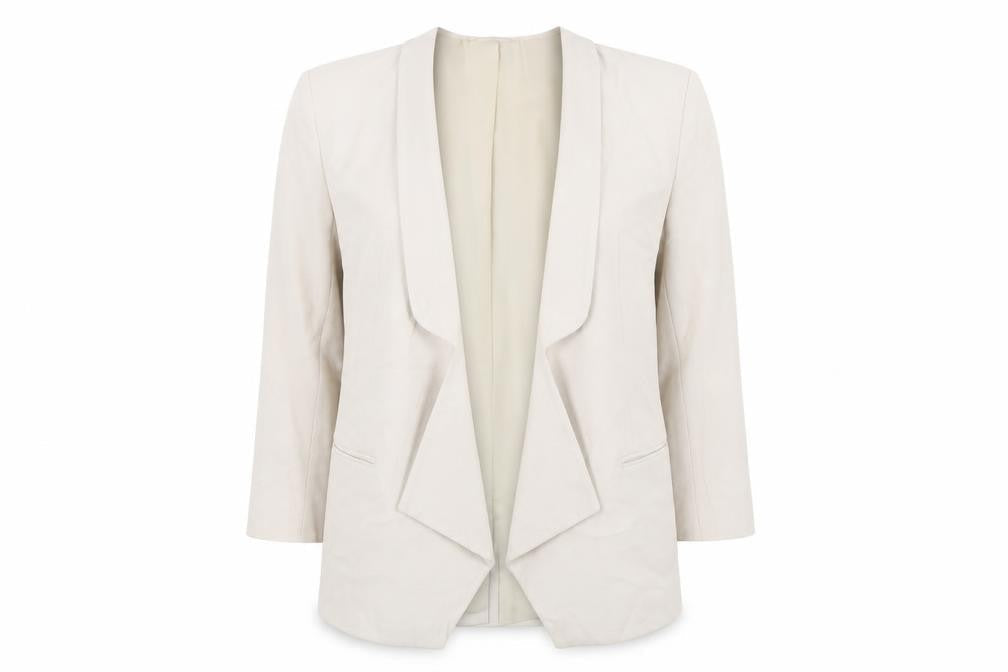 French Connection Womens Beige Jacket Blazer Size 8
