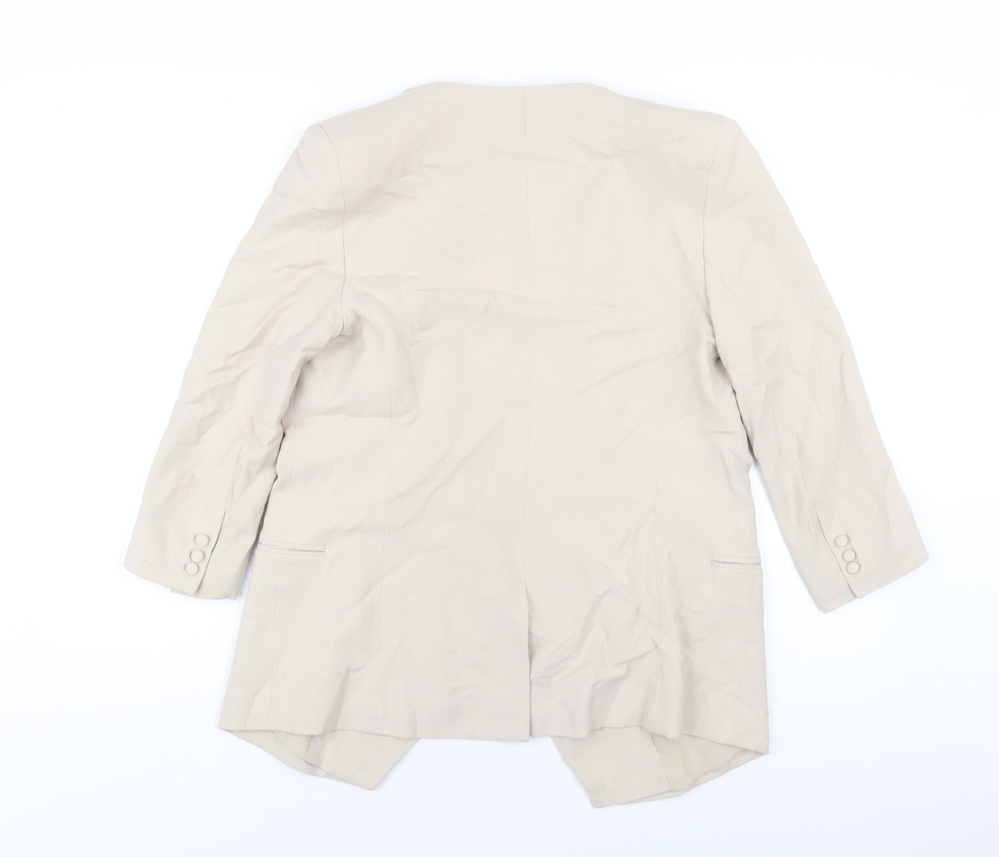 French Connection Womens Beige Jacket Blazer Size 8