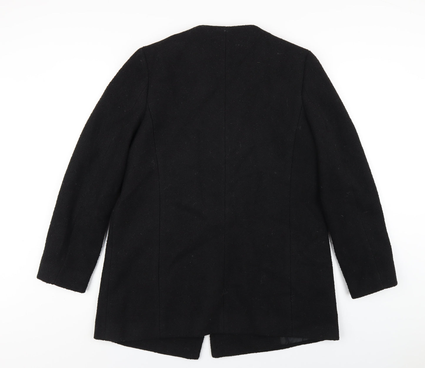 NEXT Womens Black Pea Coat Coat Size 12 Button