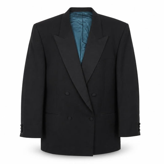 Marks & Spencer Mens Black Polyester Tuxedo Blazer Size 44 Regular