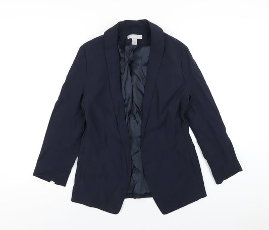 H&M Womens Blue Jacket Blazer Size 8