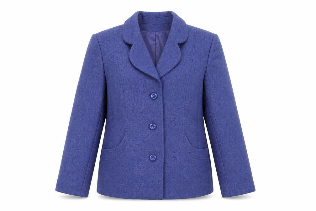EWM Womens Blue Pea Coat Coat Size 12 Button