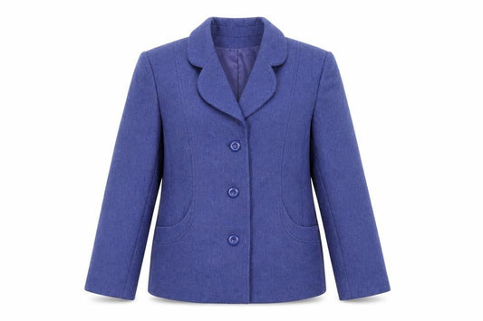 EWM Womens Blue Pea Coat Coat Size 12 Button