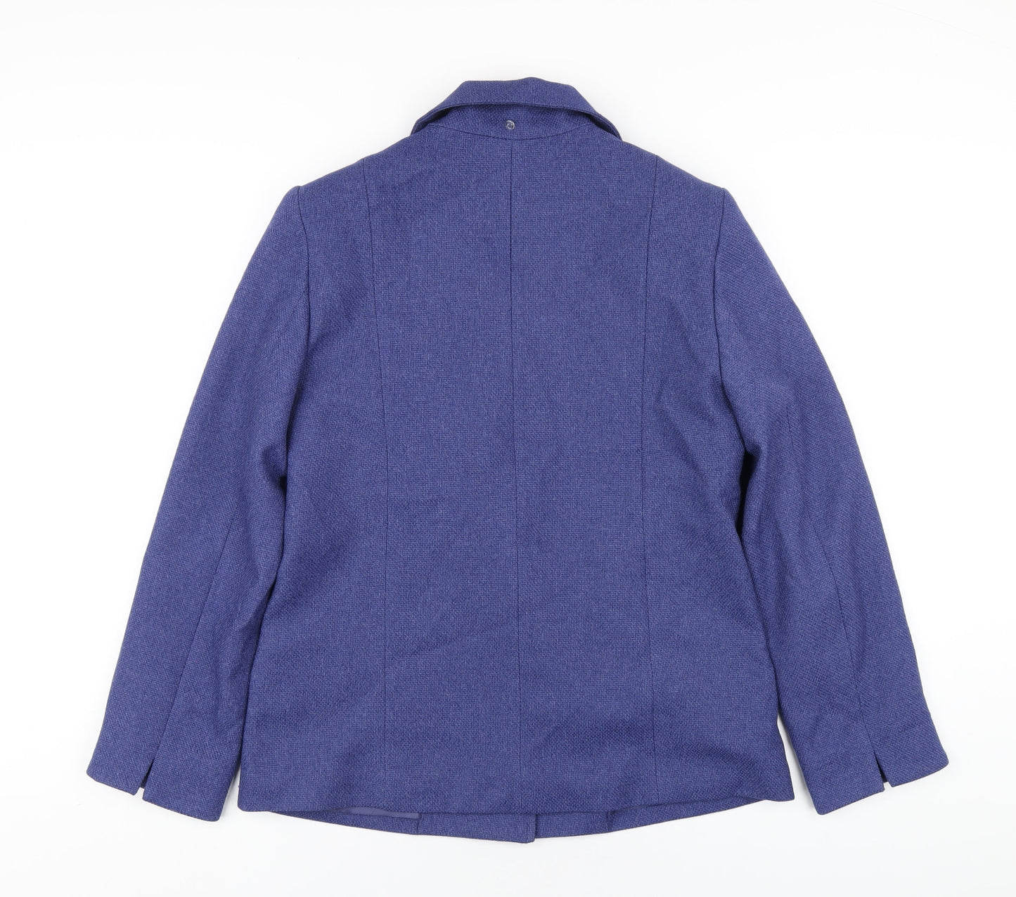 EWM Womens Blue Pea Coat Coat Size 12 Button