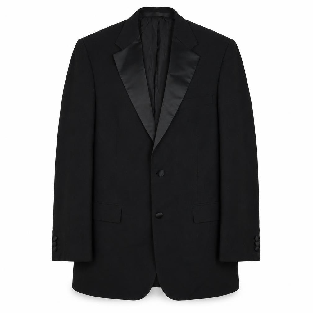 Marks & Spencer Mens Black Polyester Jacket Blazer Size 38 Regular