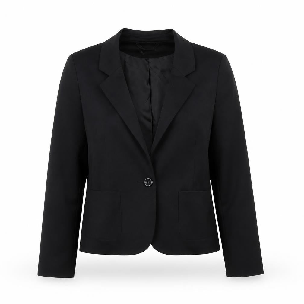 H&M Womens Black Polyester Jacket Blazer Size 10