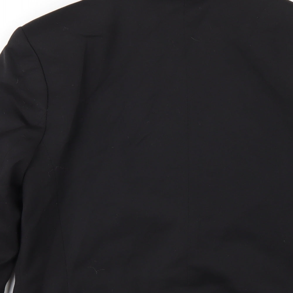 H&M Womens Black Polyester Jacket Blazer Size 10