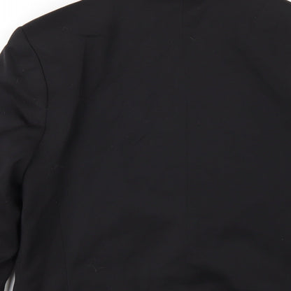 H&M Womens Black Polyester Jacket Blazer Size 10