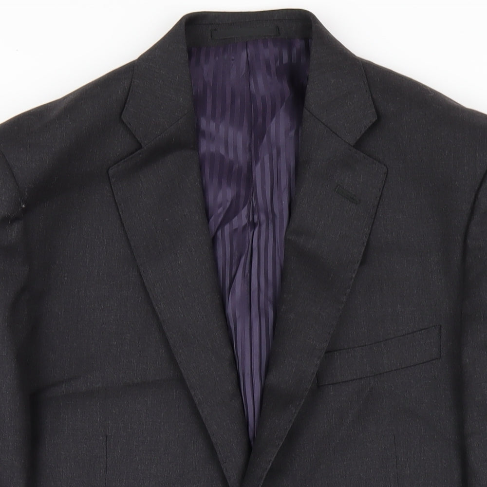 Savoy Taylors Guild Mens Grey Wool Jacket Blazer Size 42 Regular