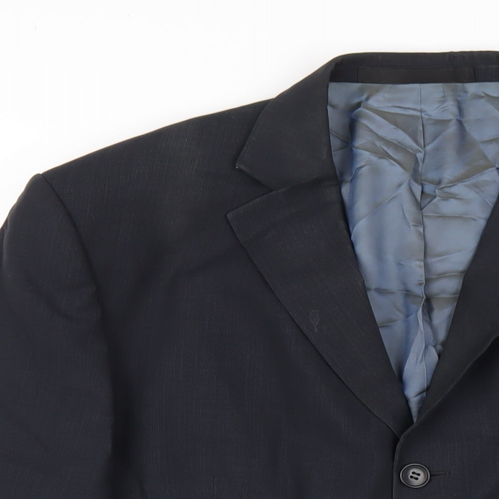 Marks and Spencer Mens Blue Wool Jacket Blazer Size 42 Regular