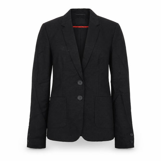 Next Womens Black Linen Jacket Blazer Size 6
