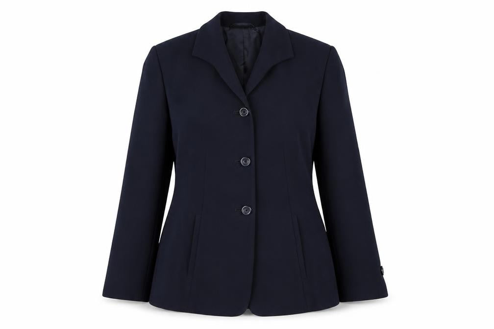 SHE Womens Blue Jacket Blazer Size 10 Button