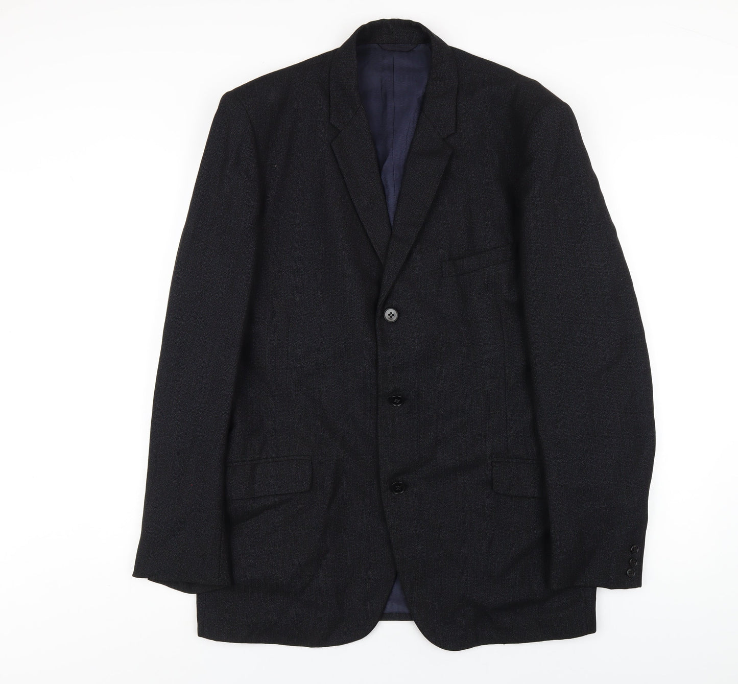 Burton Mens Blue Wool Jacket Blazer Size 40 Regular