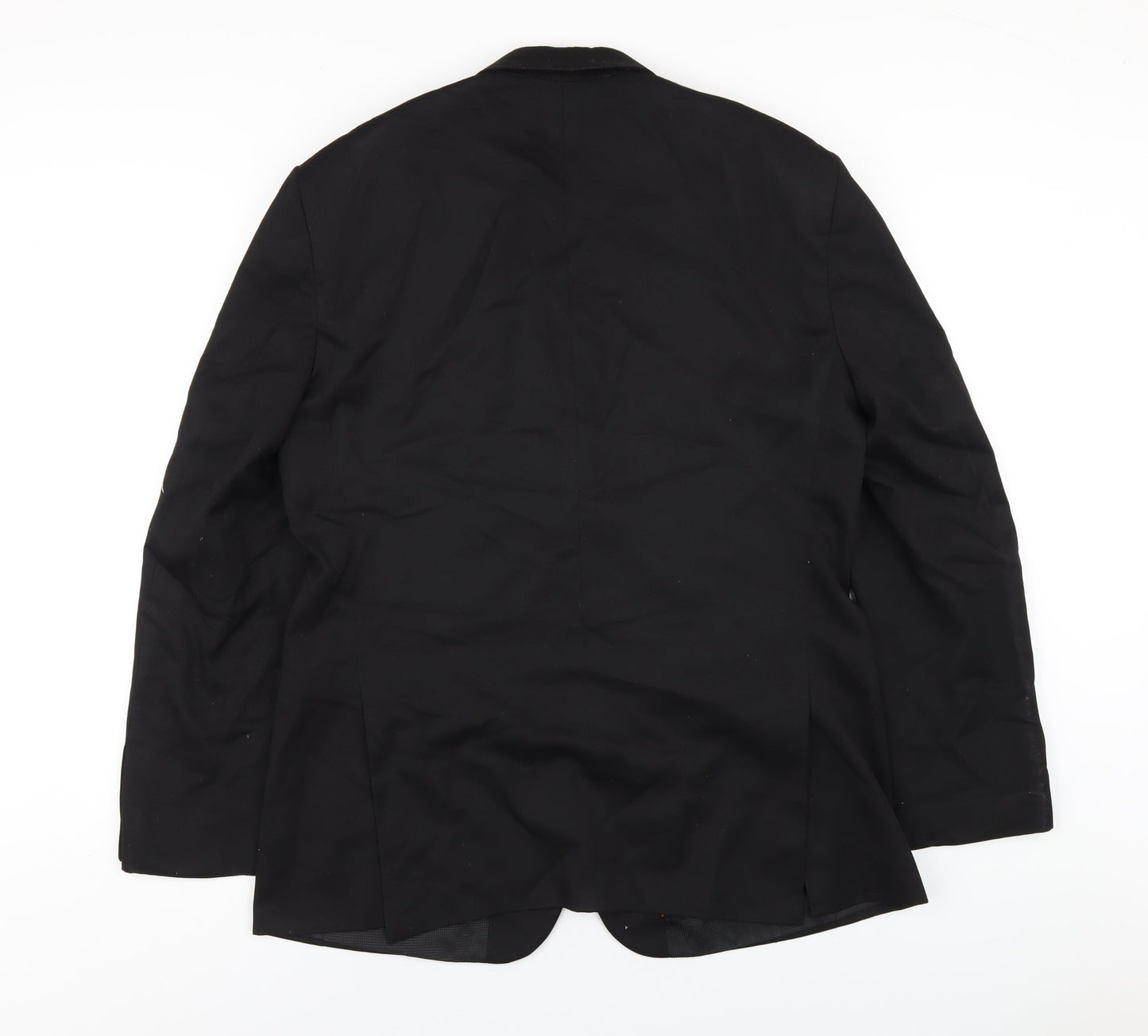 Peter England Mens Black Polyester Jacket Blazer Size 40 Regular
