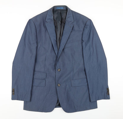 Aspen & Court Mens Blue Polyester Jacket Blazer Size 42 Regular