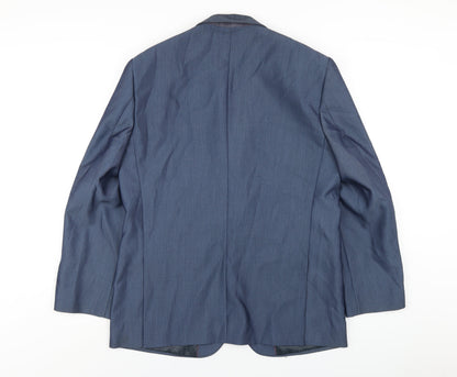 Aspen & Court Mens Blue Polyester Jacket Blazer Size 42 Regular
