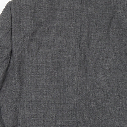 Brand and care label for Autograph men’s grey wool jacket blazer, size 40, regular
