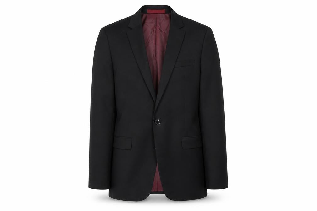 Topman Mens Black Polyester Jacket Blazer Size 36 Regular