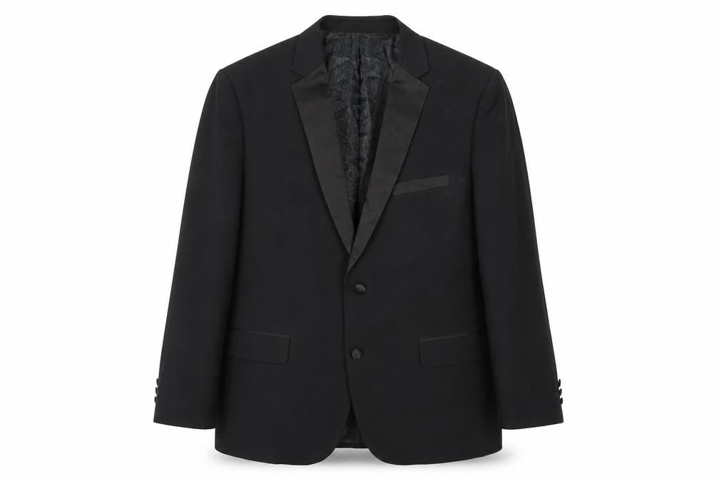 Sawyers & Hendricks Mens Black Polyester Jacket Blazer Size 46 Regular