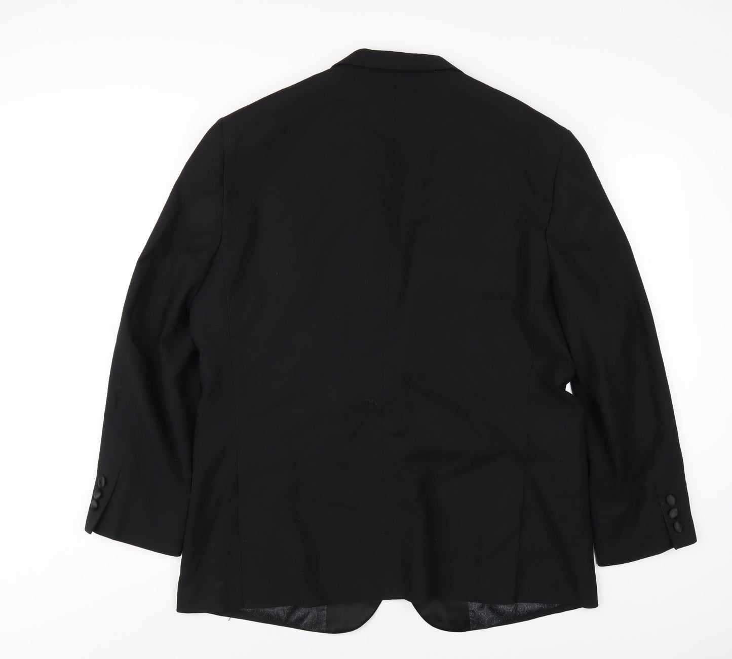 Sawyers & Hendricks Mens Black Polyester Jacket Blazer Size 46 Regular