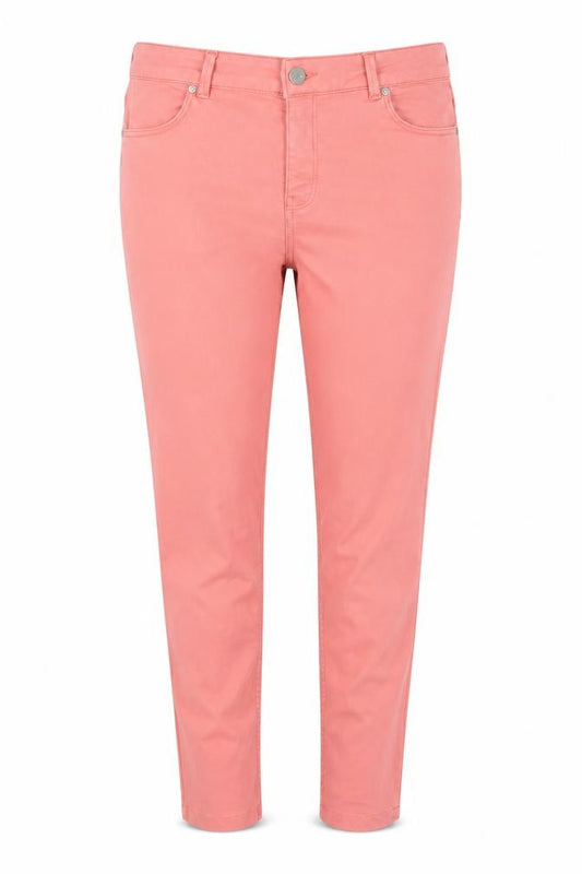 Oasis Womens Pink Cotton Skinny Jeans Size 16 L26 in Regular Zip