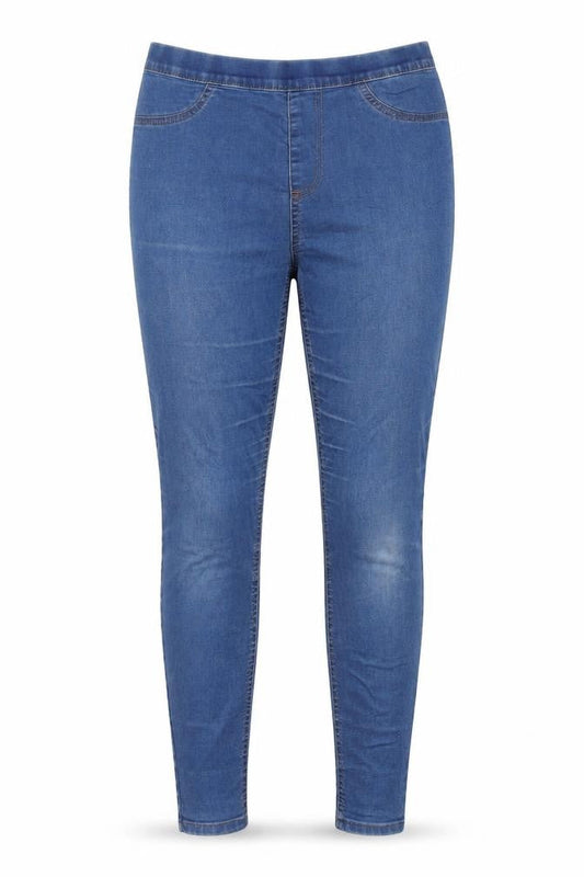 Marks & Spencer Womens Blue Cotton Jegging Jeans Size 12 L28 in Regular