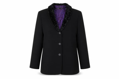 Libra Womens Black Jacket Blazer Size 16 Button