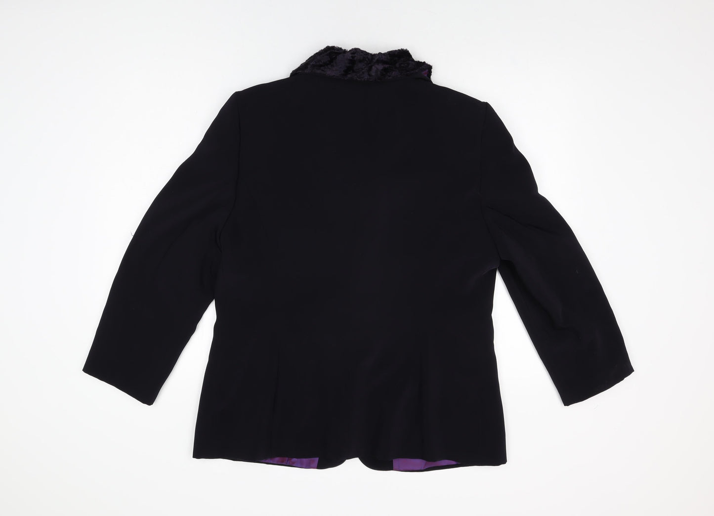 Libra Womens Black Jacket Blazer Size 16 Button