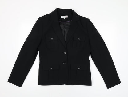 Next Womens Black Jacket Blazer Size 14 Button