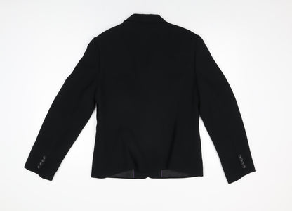 Next Womens Black Jacket Blazer Size 14 Button