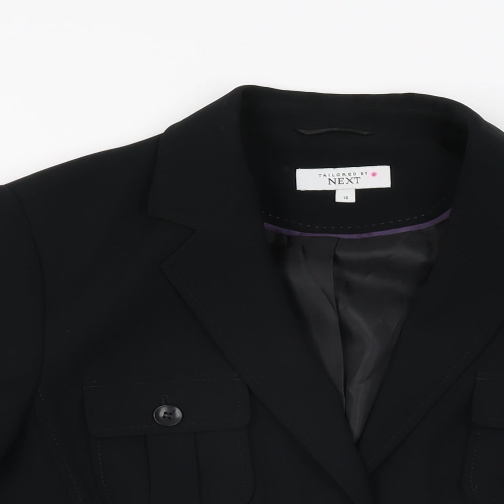 NEXT Womens Black Jacket Blazer Size 14 Button