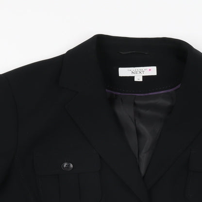 Next Womens Black Jacket Blazer Size 14 Button