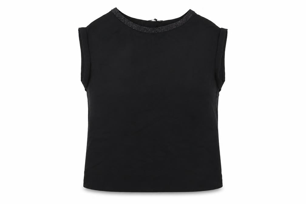 NEXT Womens Black Polyester Basic Blouse Size 10 Boat Neck