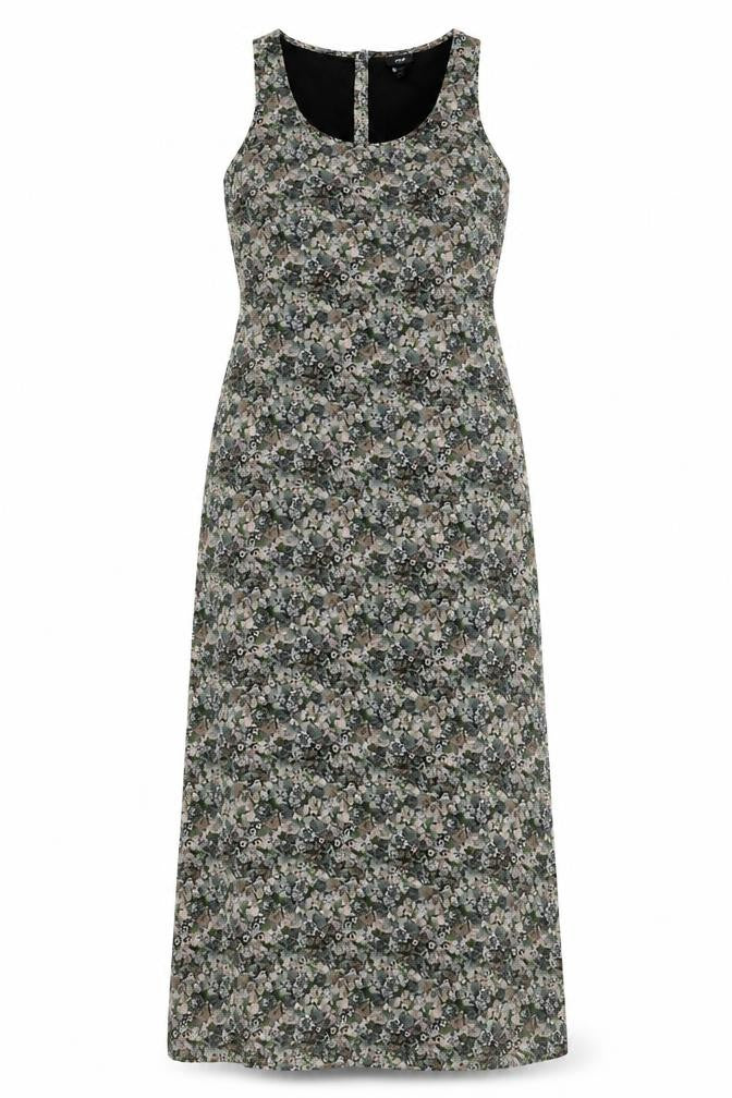 H&M Womens Multicoloured Floral Polyester Maxi Size 12 Scoop Neck Zip