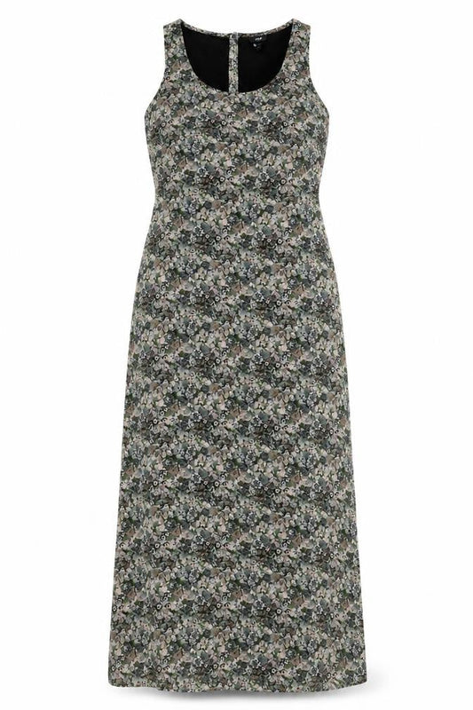 H&M Womens Multicoloured Floral Polyester Maxi Size 12 Scoop Neck Zip