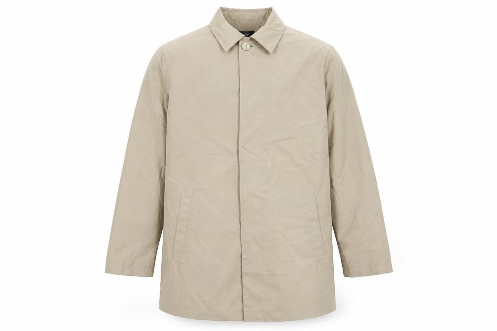 Wolsey Mens Beige Overcoat Coat Size M Button