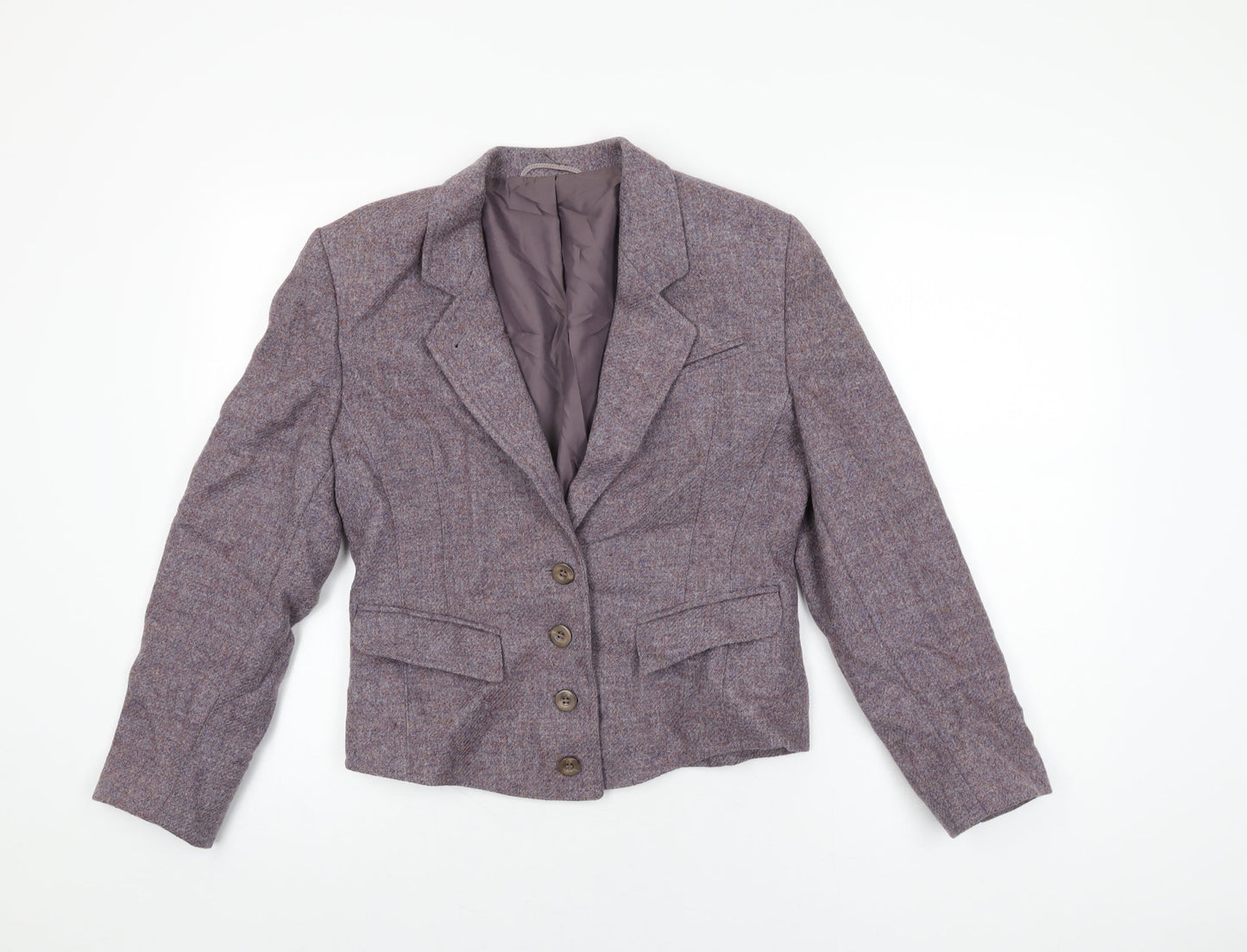 St Michael Womens Purple Jacket Blazer Size 10 Button