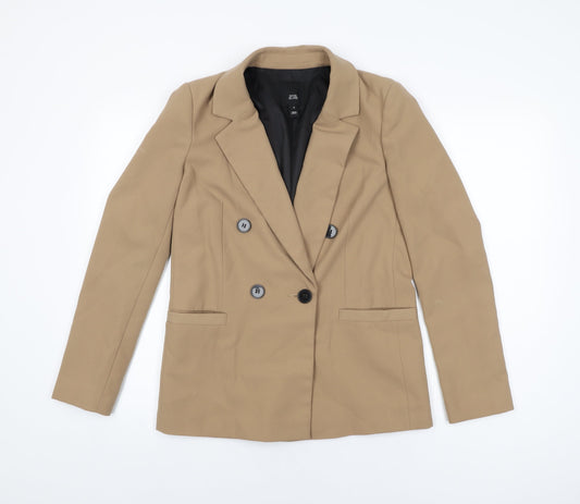 River Island Womens Beige Jacket Blazer Size 8 Button